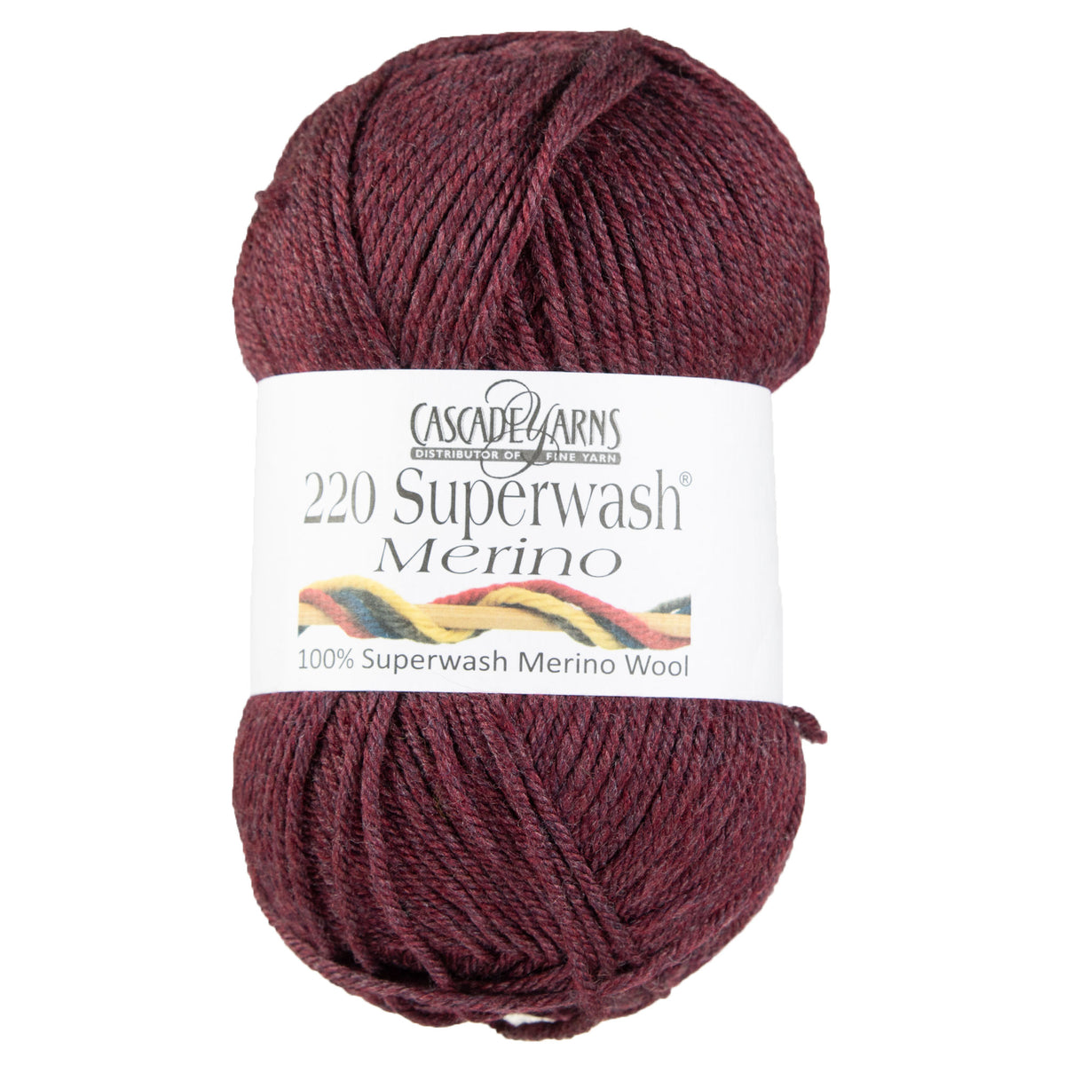 Cascade Yarns 220 Superwash Merino Yarn - 079 Bordeaux Heather - Zoom Image