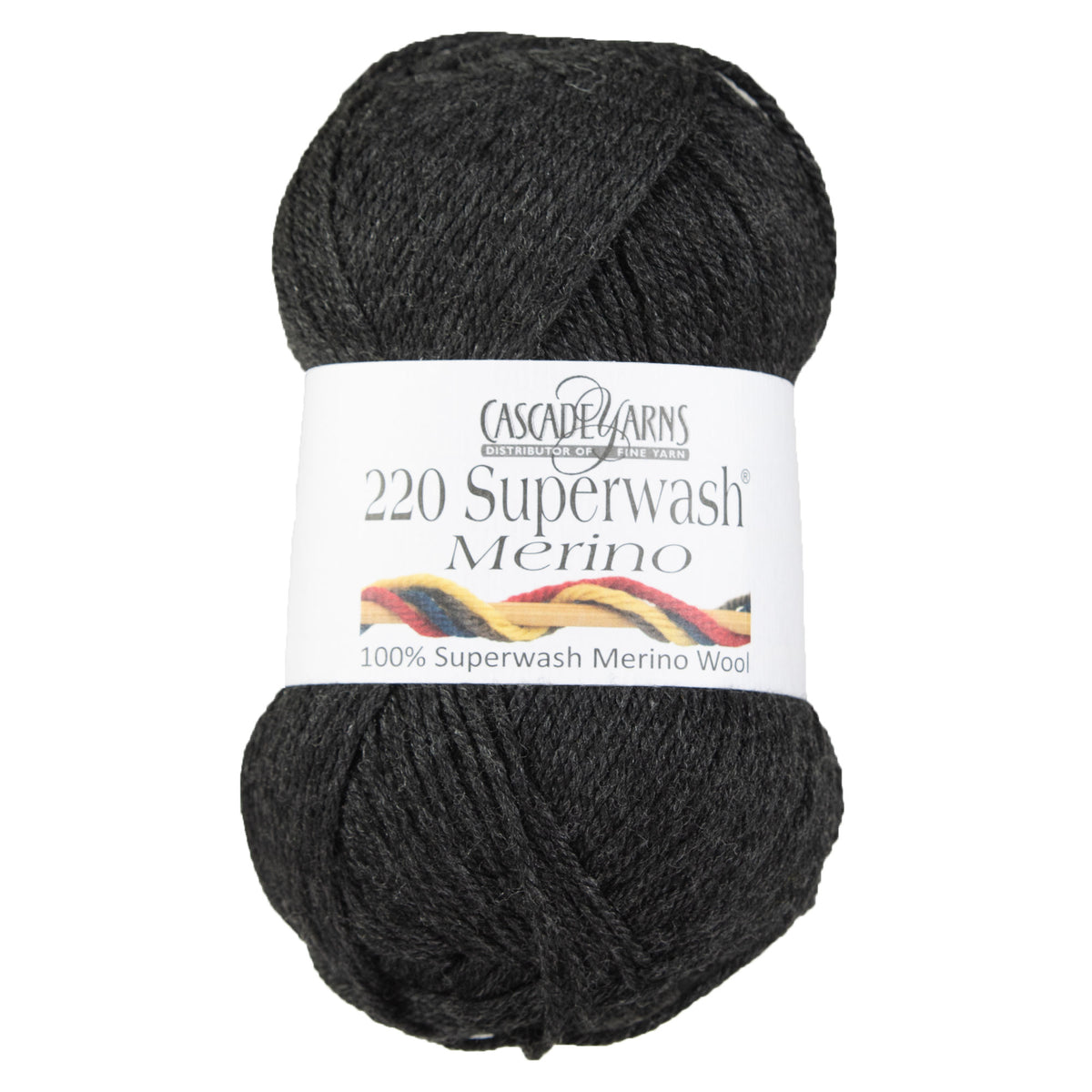 Cascade Yarns 220 Superwash Merino Yarn - 082 Jet - Zoom Image