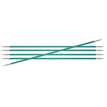 KnitPro Zing Double Pointed Needles - US 3 (3.25mm) - 6" Emerald - Zoom Image