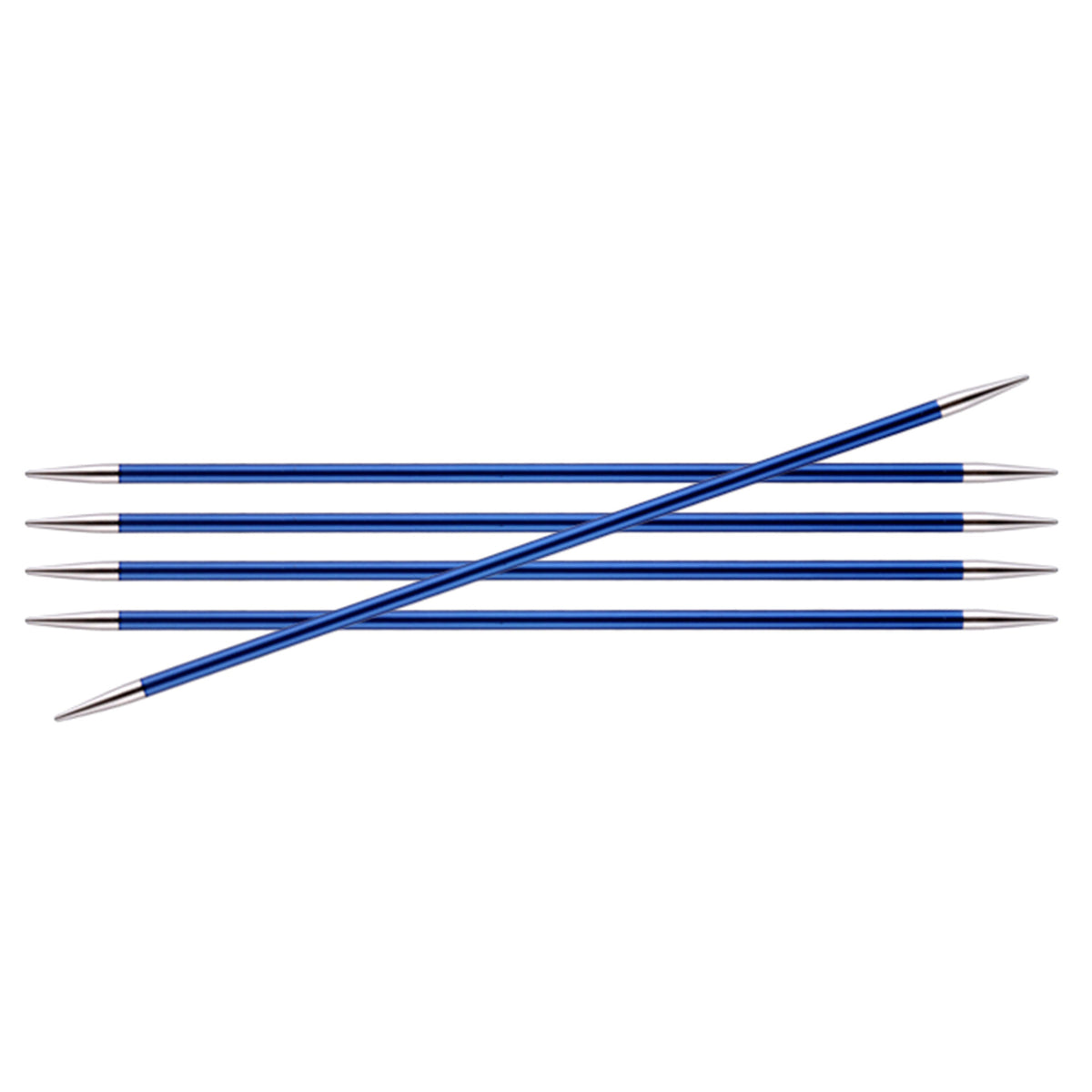 KnitPro Zing Double Pointed Needles - US 6 (4.0mm) - 6" Sapphire - Zoom Image
