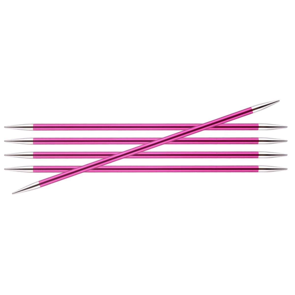 KnitPro Zing Double Pointed Needles - US 8 (5.0mm) - 8" Ruby - Zoom Image

