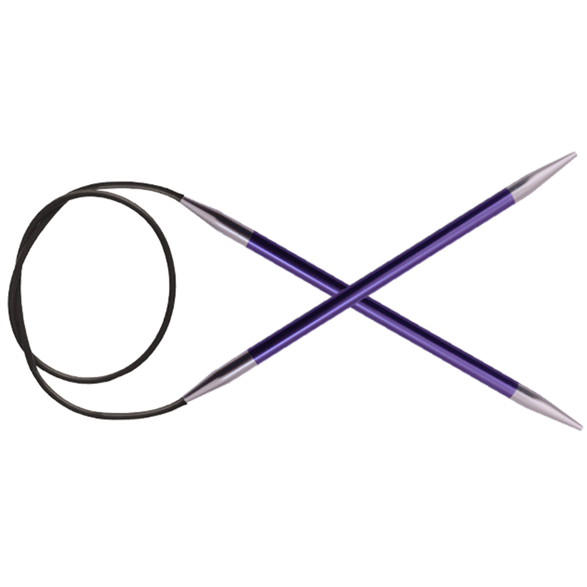 KnitPro Zing Fixed Circular Needles - US 5 (3.75mm) - 16" Amethyst - Zoom Image
