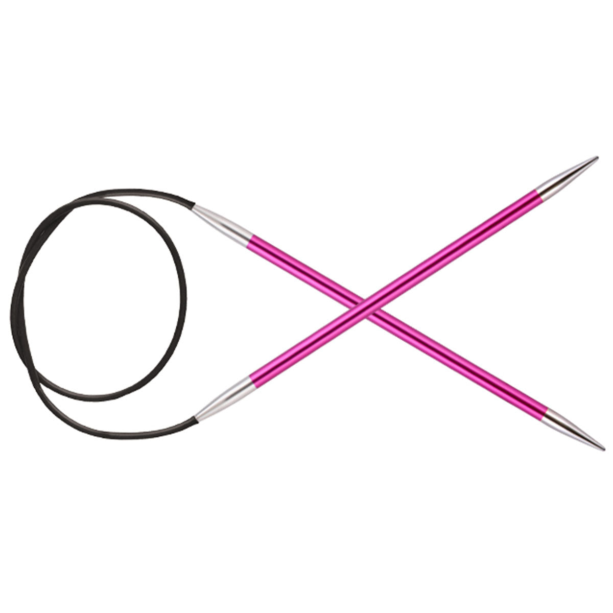 KnitPro Zing Fixed Circular Needles - US 8 (5.0mm) - 24" Ruby - Extra Image
