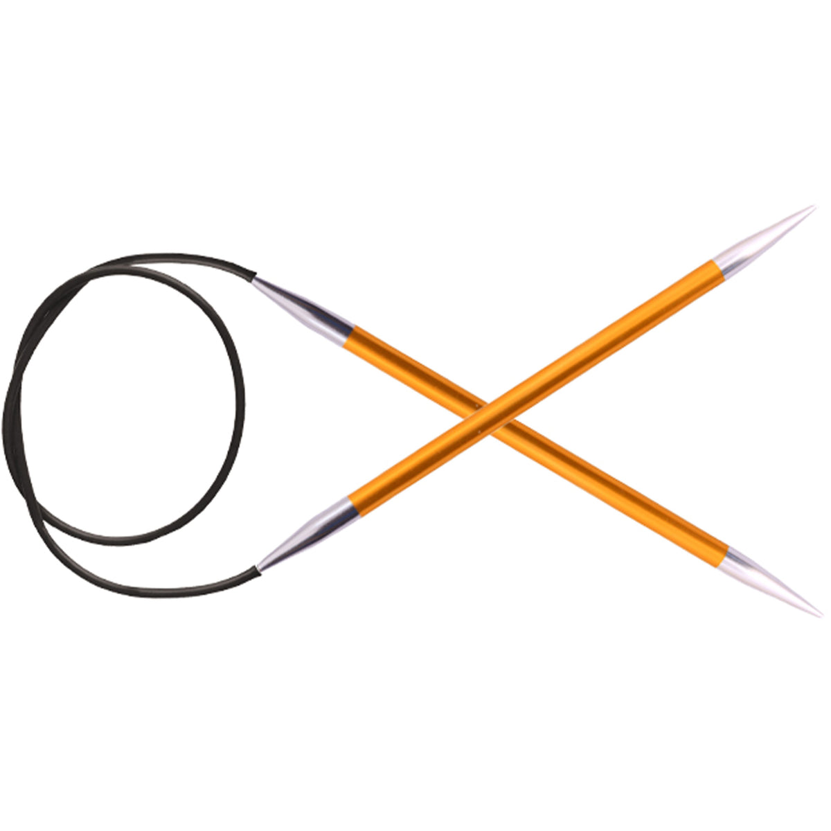 KnitPro Zing Fixed Circular Needles - US 1 (2.25mm) - 32" Amber - Zoom Image
