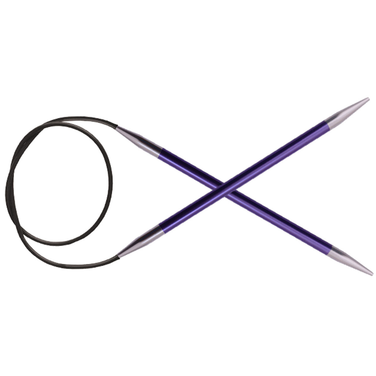 KnitPro Zing Fixed Circular Needles - US 5 (3.75mm) - 32" Amethyst - Extra Image
