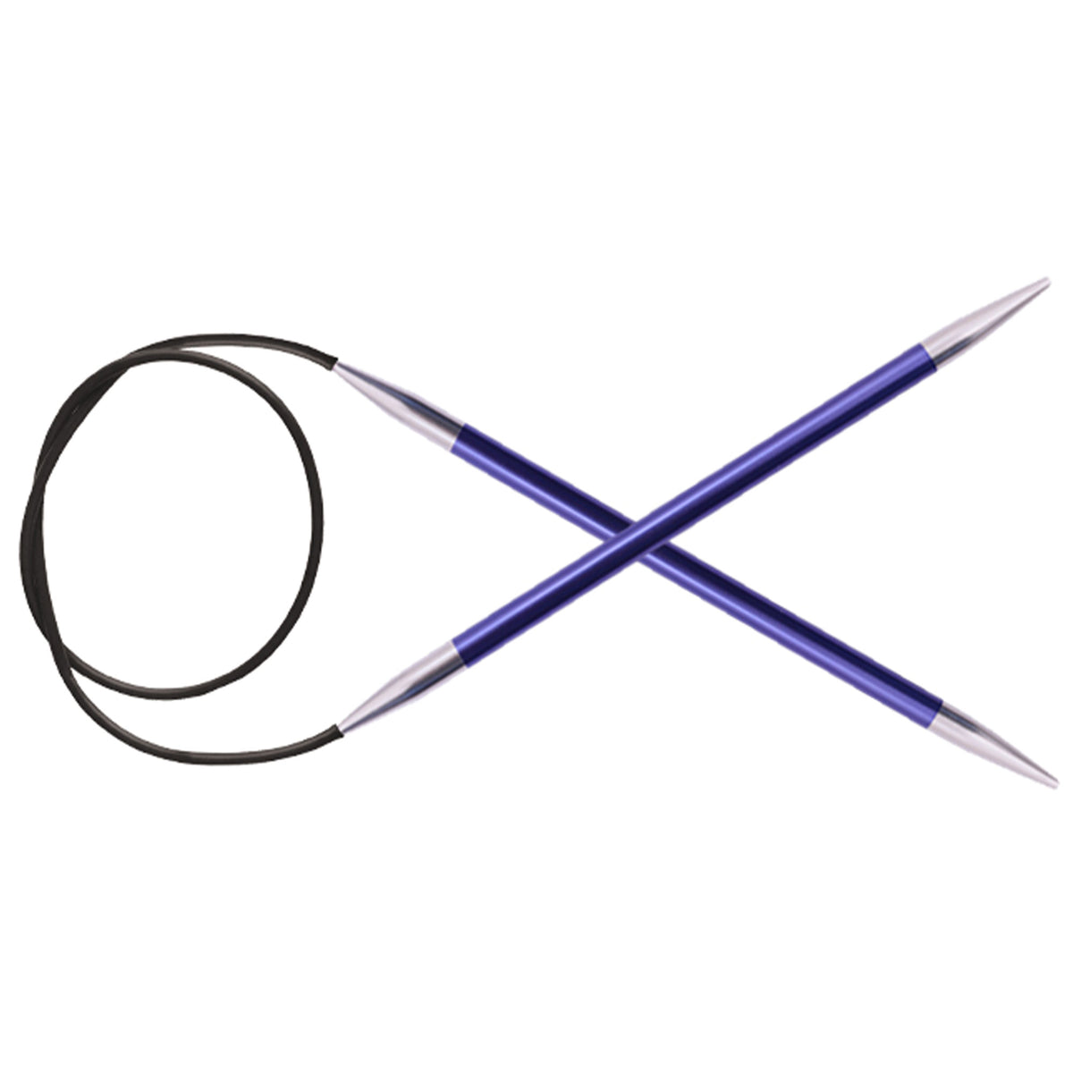 KnitPro Zing Fixed Circular Needles - US 7 (4.5mm) - 40" Iolite - Zoom Image
