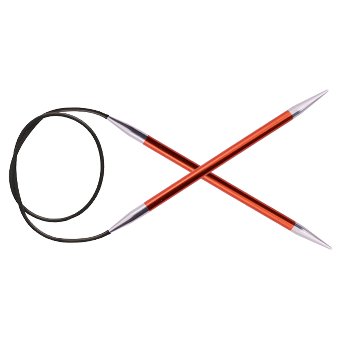 KnitPro Zing Fixed Circular Needles - US 1.5 (2.5mm) - 9" Garnet - Zoom Image

