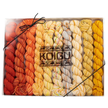 Koigu Pencil Box Yarn - Venation Shawl - Sunflower Sky - Zoom Image