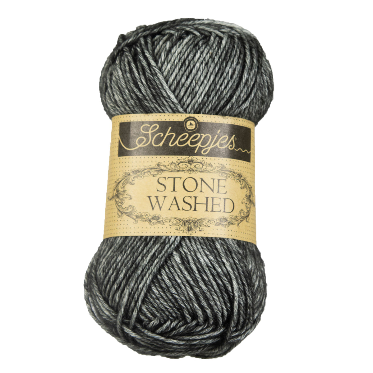 Scheepjes Stone Washed Yarn - 803 Black Onyx - Zoom Image
