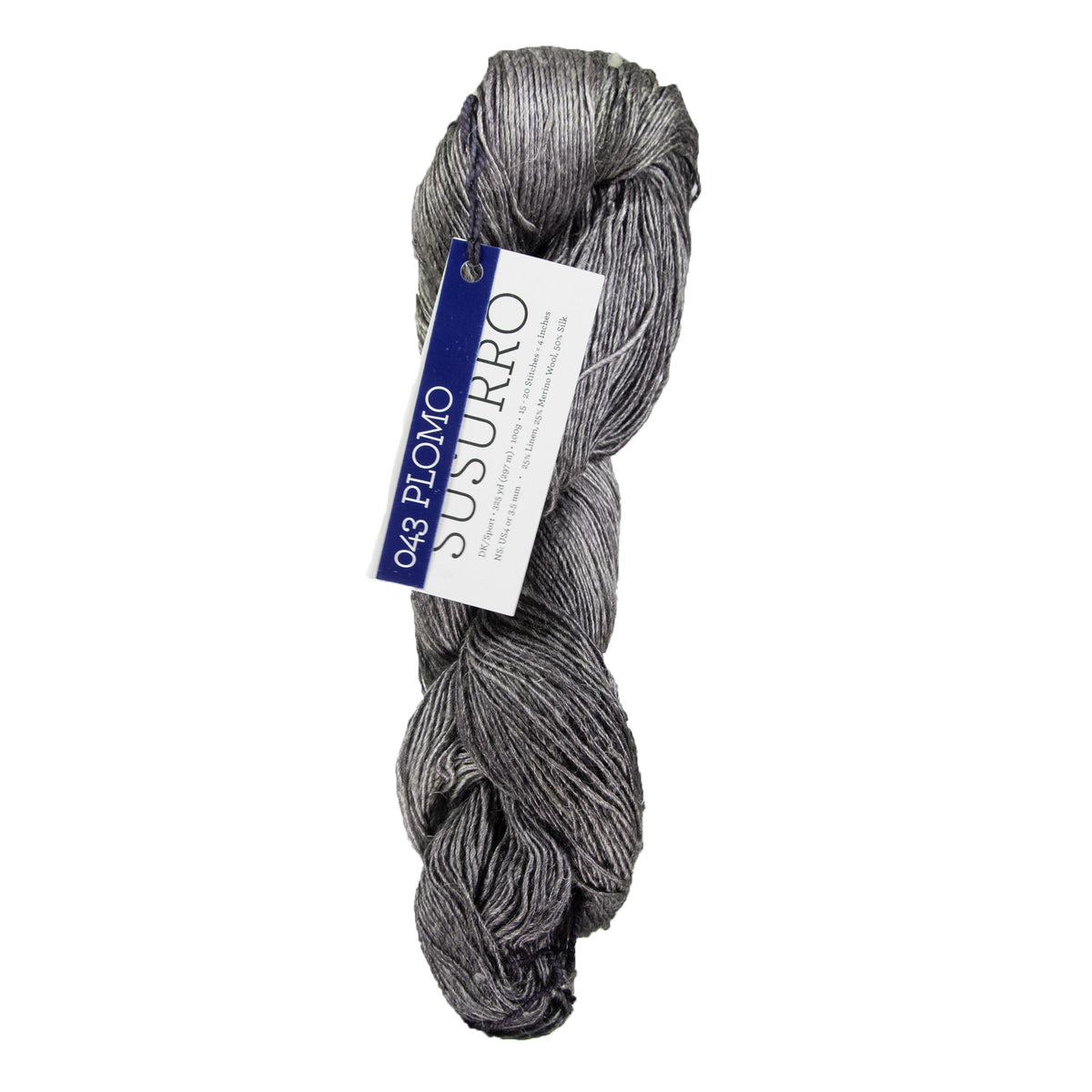 Malabrigo Susurro Yarn - 043 Plomo - Zoom Image