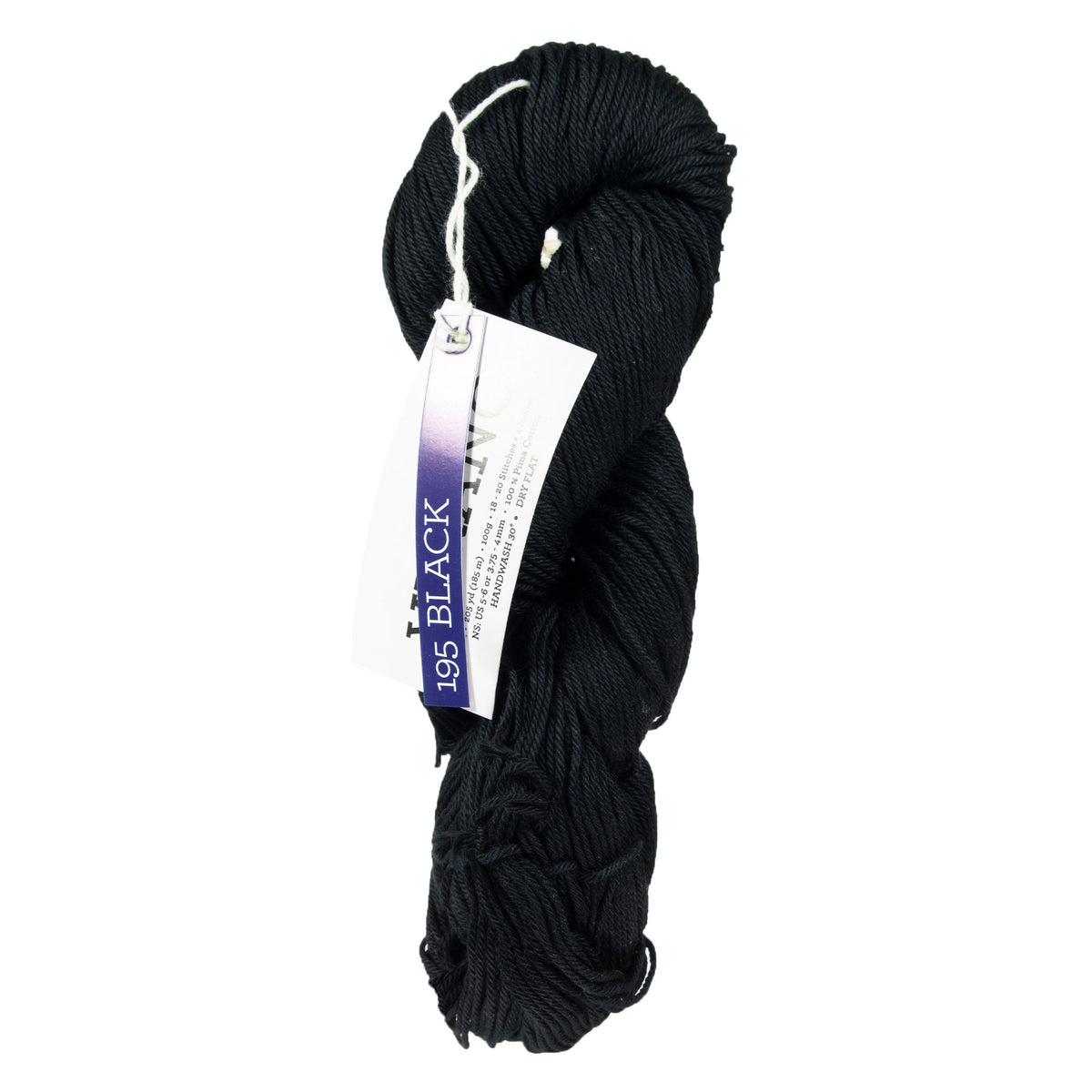 Malabrigo Verano Yarn - 195 Black - Zoom Image