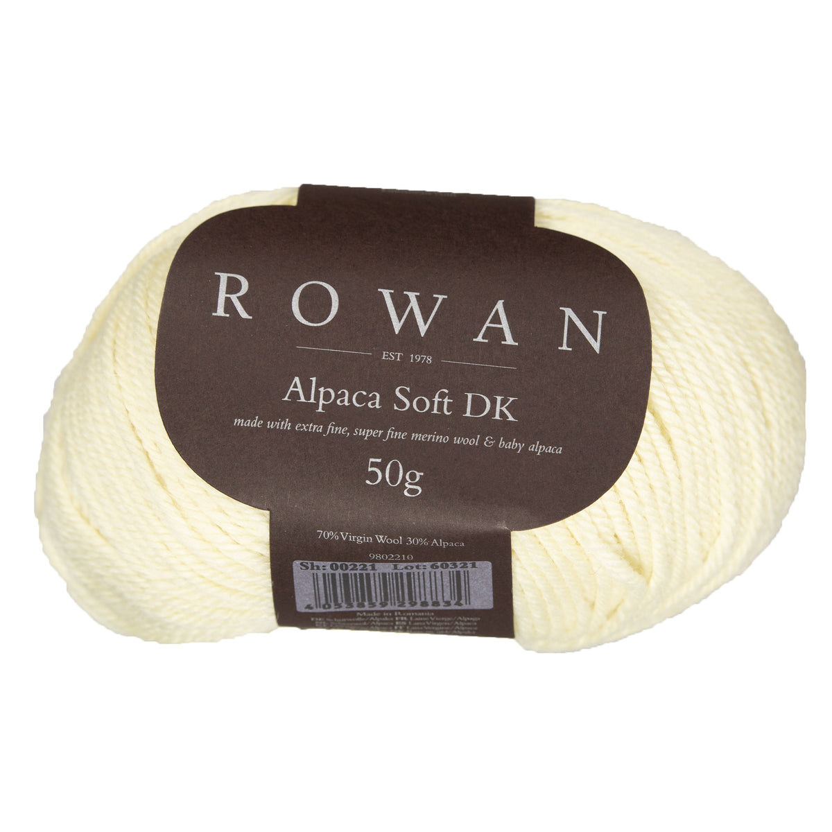 Rowan Alpaca Soft DK Yarn - 221 Off White - Zoom Image
