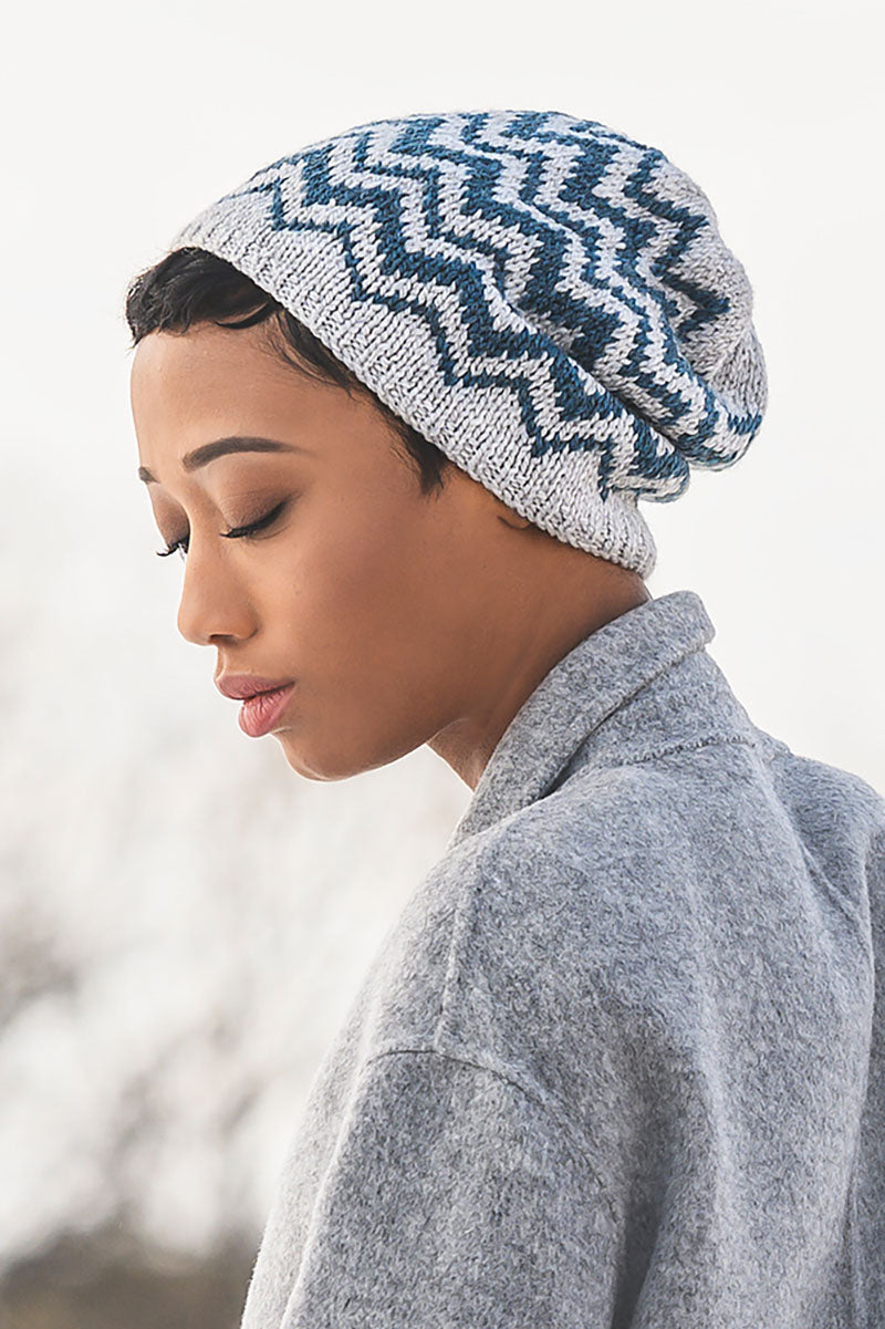 Blue Sky Fibers Traveler's Series Patterns - Springfield Chevron Hat - PDF Download - Extra Image

