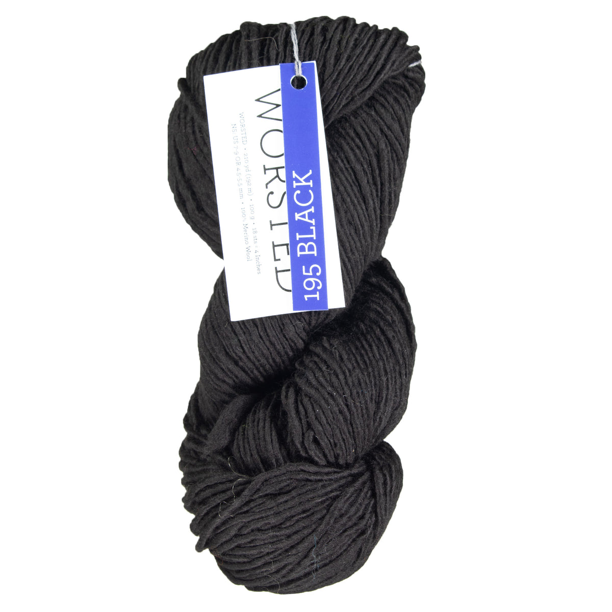Malabrigo Worsted Merino Yarn - 195 Black - Zoom Image