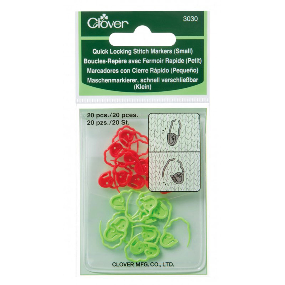 Clover Stitch Markers - Quick Locking Stitch Markers (Small) - Extra Image
