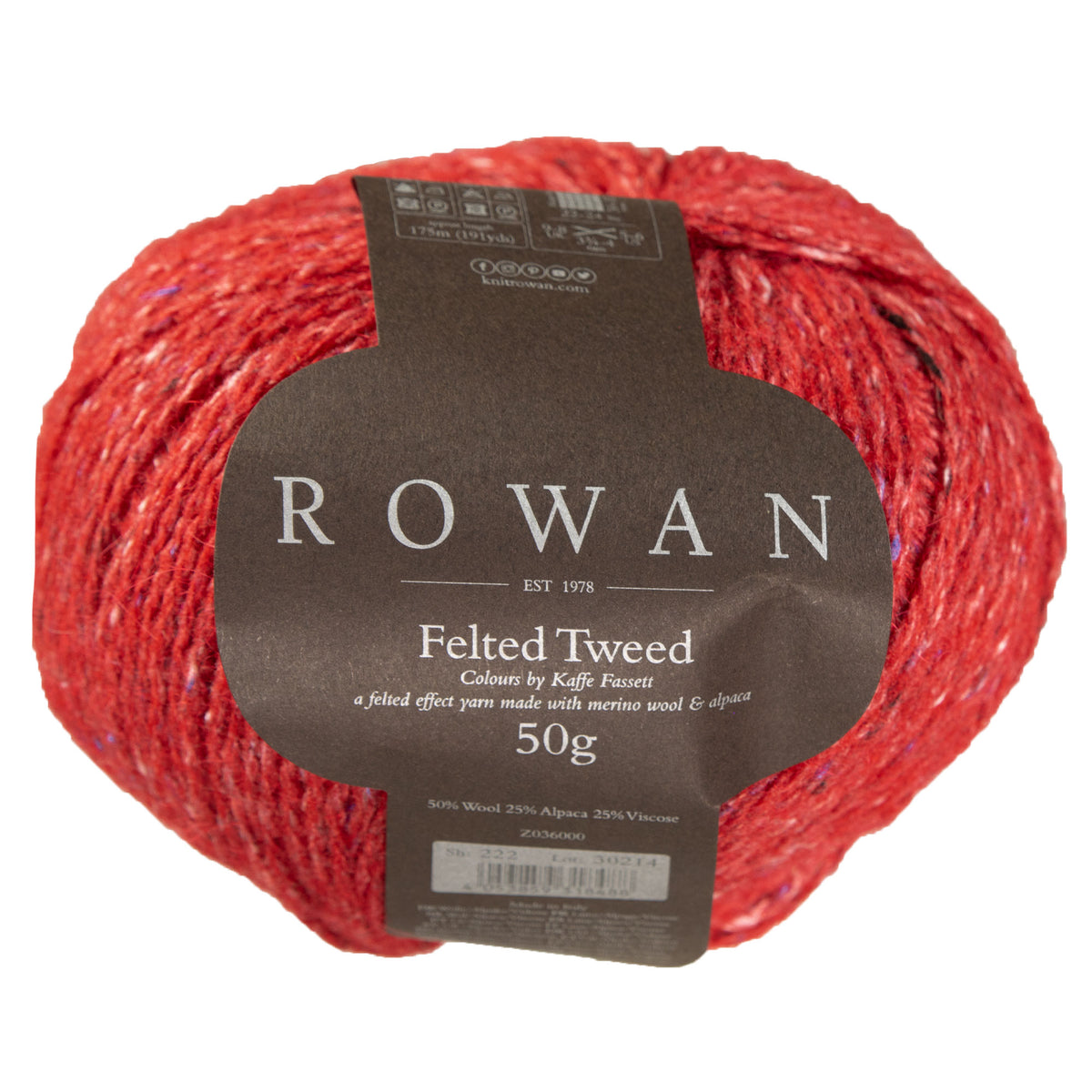 Rowan Felted Tweed Yarn - 222 Scarlet- Kaffe Fassett Colours - Zoom Image
