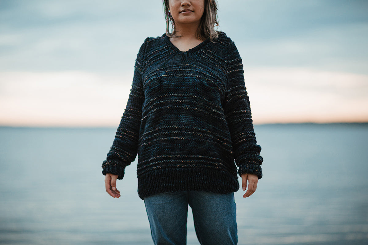 Madelinetosh Tosh Patterns - Ridge Hoodie - PDF Download - Extra Image