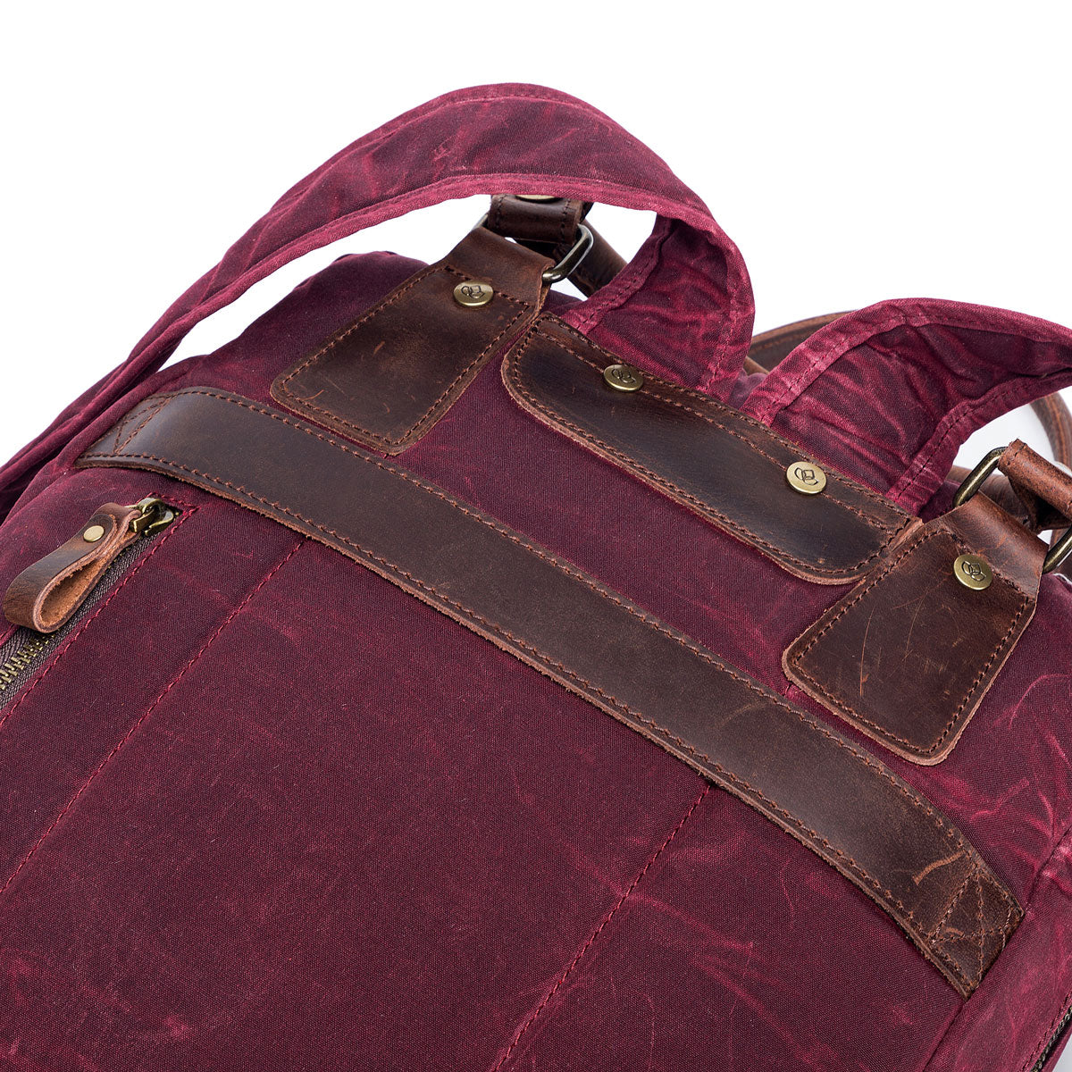 della Q Maker's Canvas Backpack - Red - Extra Image