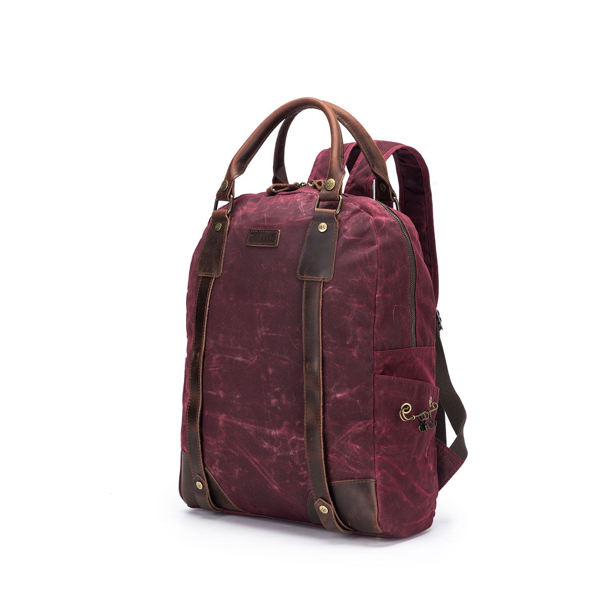 della Q Maker's Canvas Backpack - Red - Extra Image