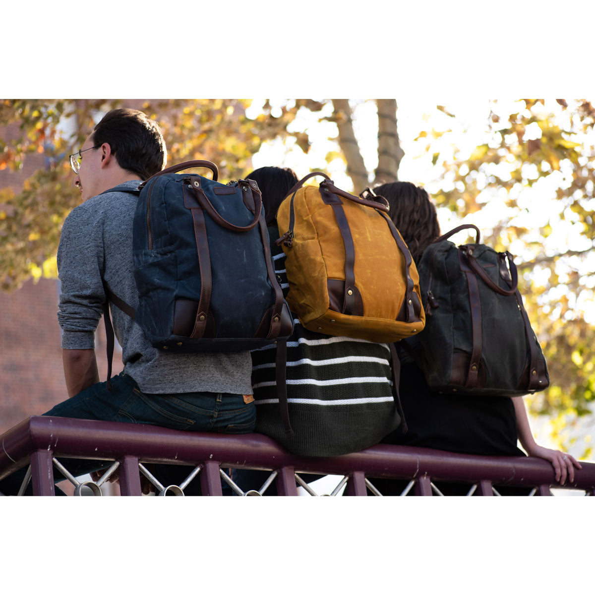della Q Maker's Canvas Backpack - Mustard - Extra Image