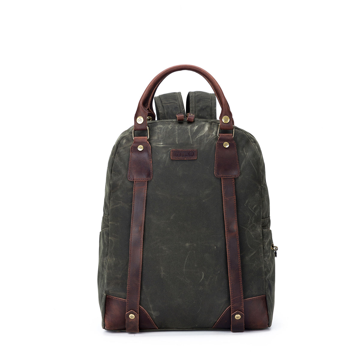 della Q Maker's Canvas Backpack - Olive - Zoom Image
