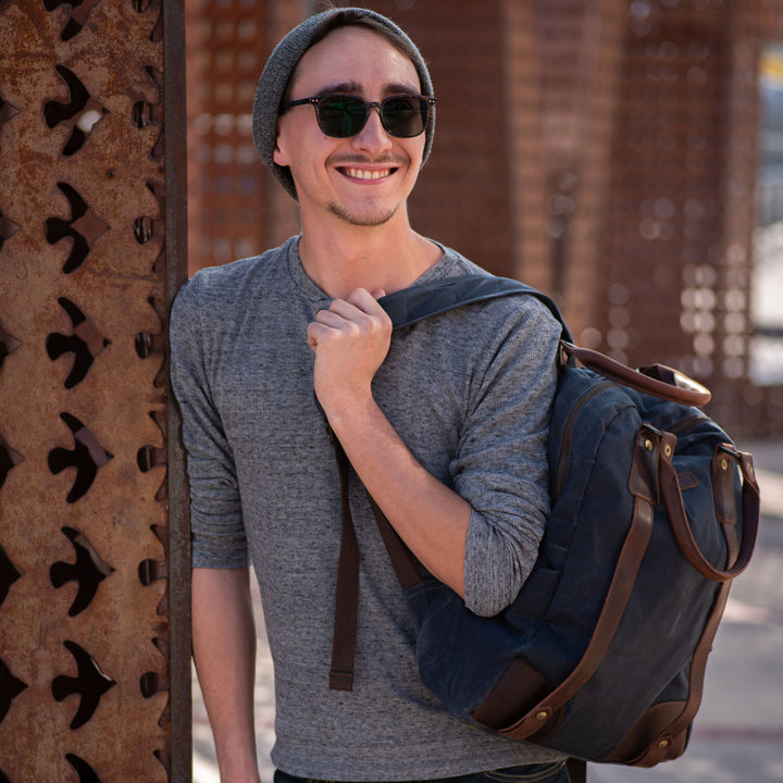 della Q Maker's Canvas Backpack - Blue - Extra Image