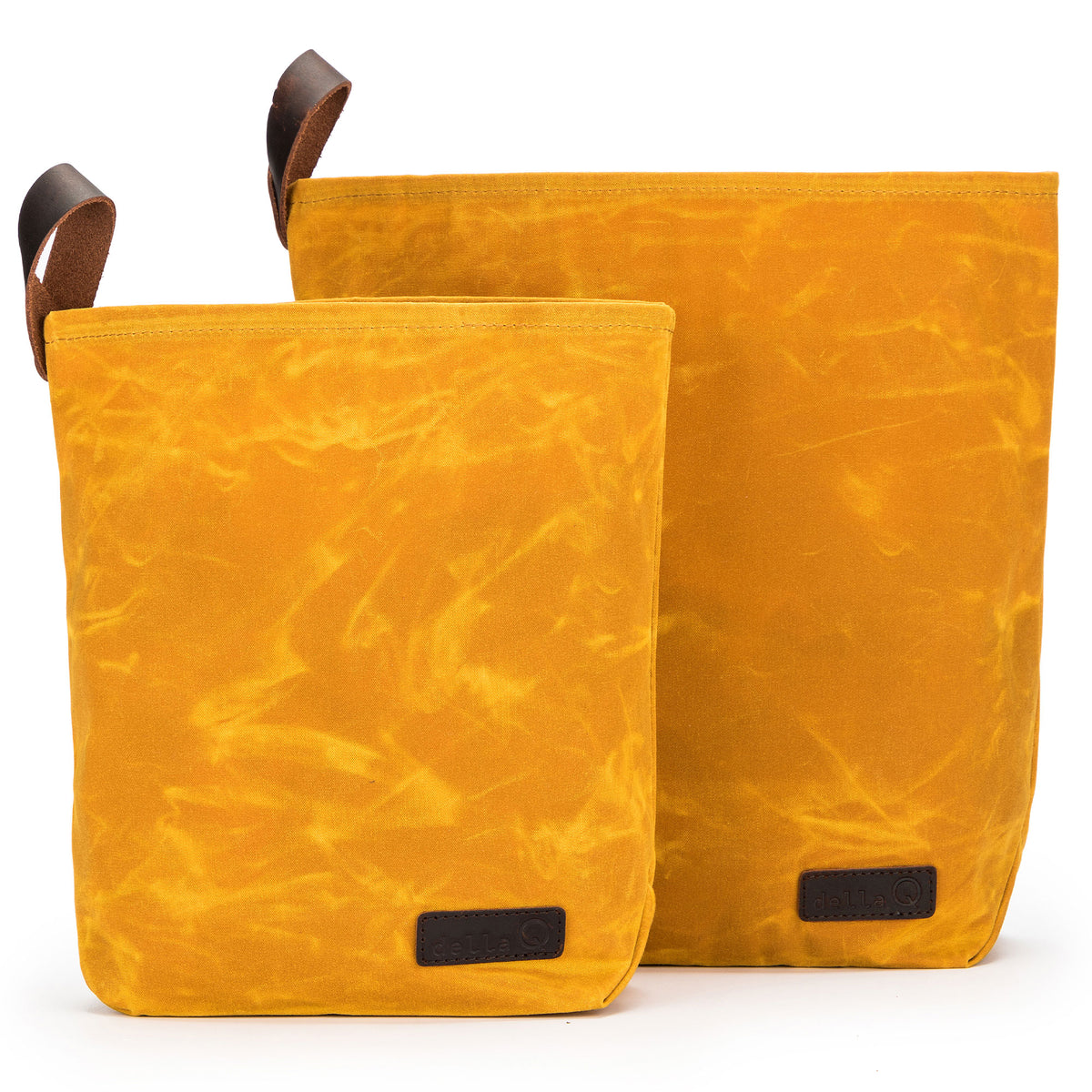 della Q Maker's Canvas Knit Sacks (Set of 2) - Mustard - Zoom Image
