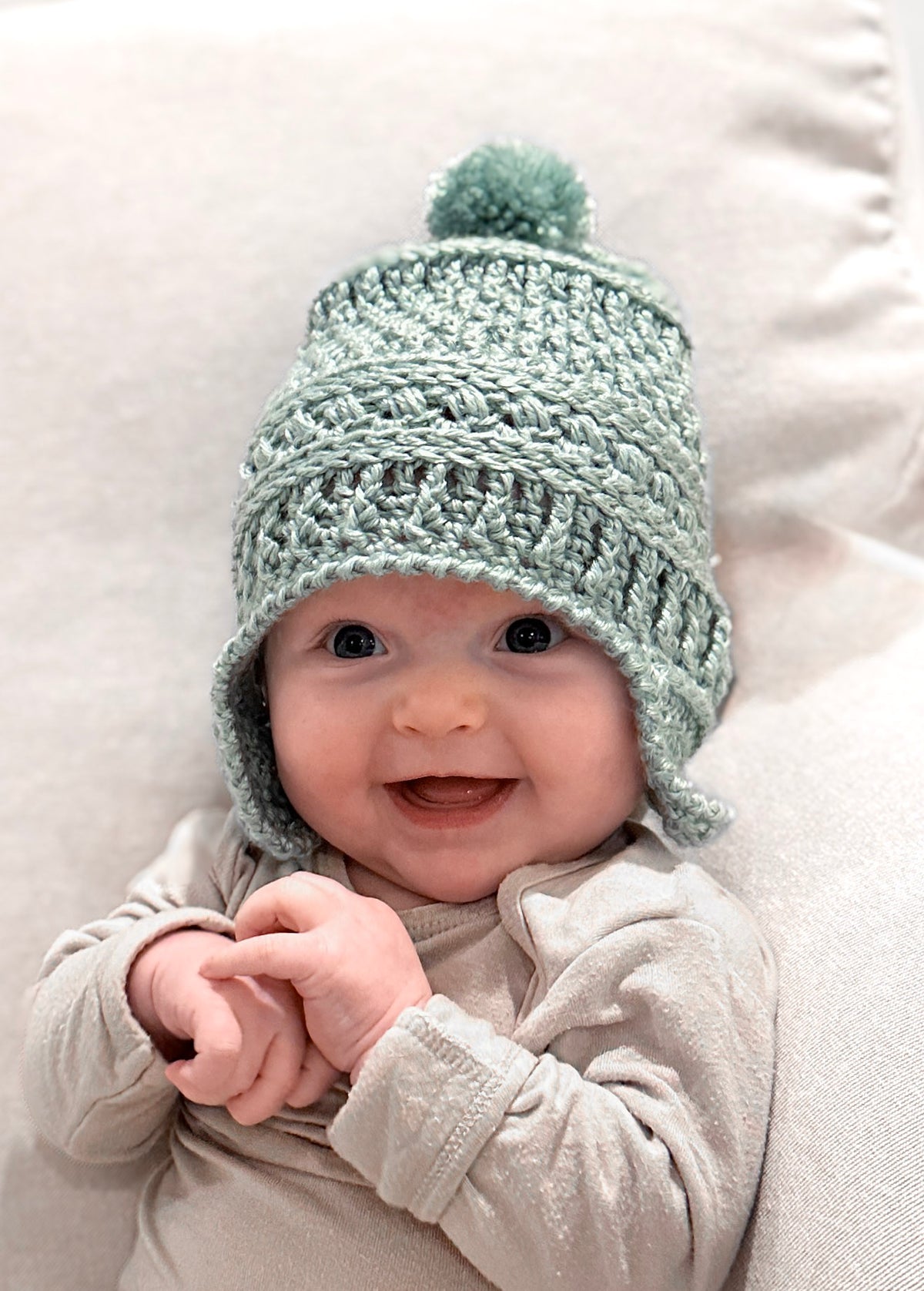 Jimmy Beans Wool Patterns - Bunny Hop Hat and Booties - PDF Download
