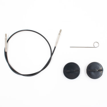 LYKKE Crafts Interchangeable Needle Cords - Black - 32"/80 cm [for 5" tips]