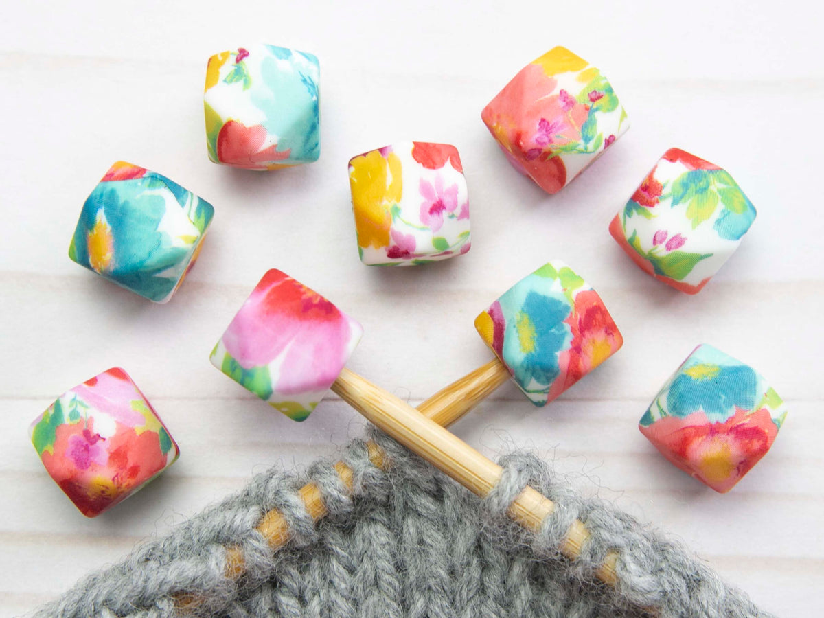 Fox & Pine Stitches Stitch Stoppers/Point Protector - Spring Floral Hexagon
