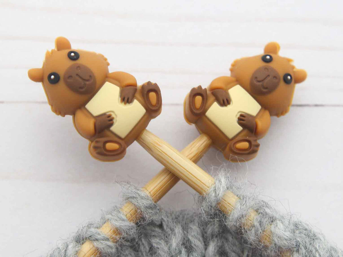 Fox & Pine Stitches Stitch Stoppers/  Point Protector - Little Capybara
