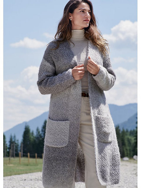 Lana Grossa Journal 66 Patterns - 11 Moss Stitch Coat - PDF Download
