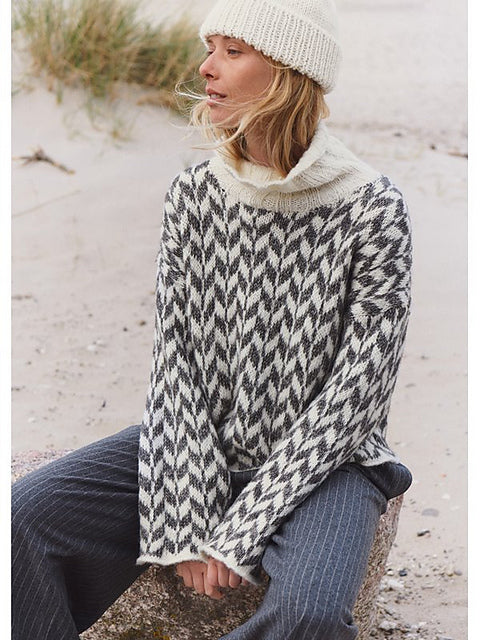 Lana Grossa Nordic Knits 2 Patterns - 08 Jacquard Pullover - PDF Download
