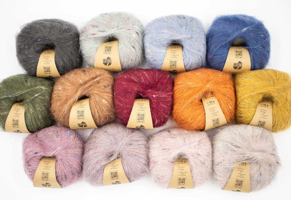 Lana Grossa Natural Superkid Tweed Yarn - 617 Grey Green
