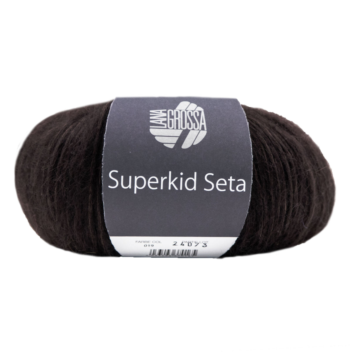 Lana Grossa Superkid Seta Yarn - 019 Black-Brown
