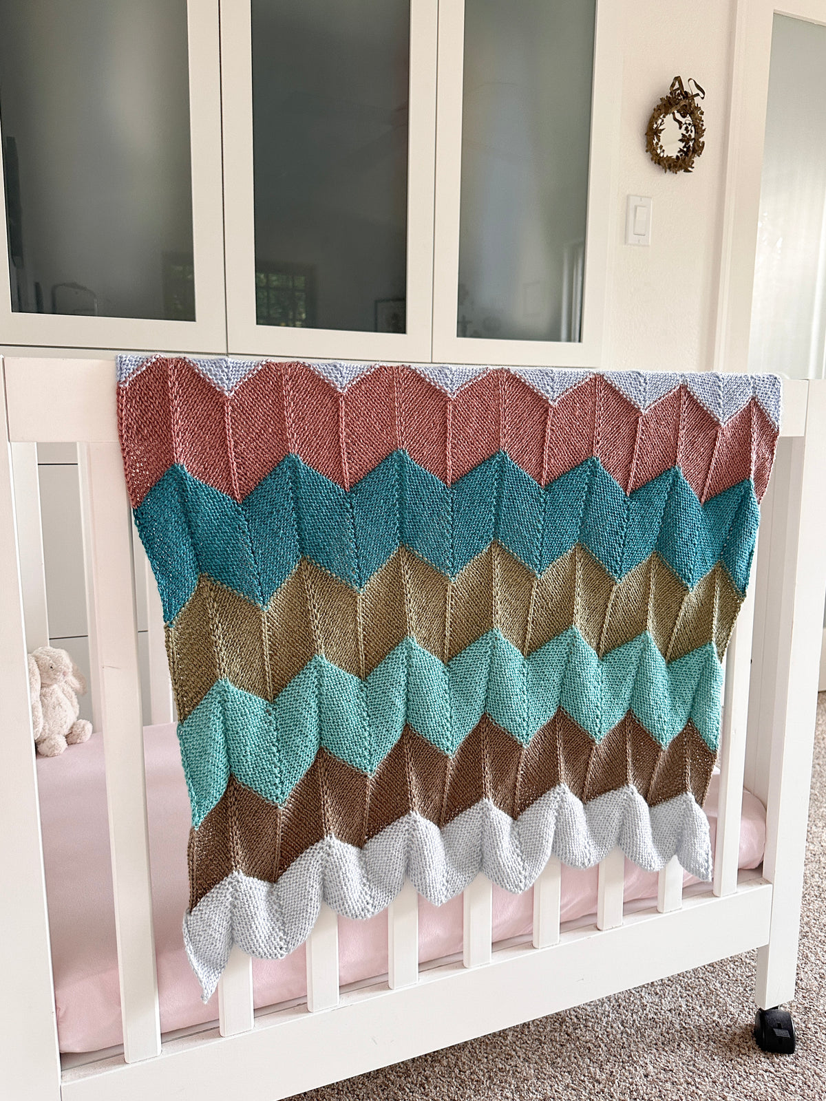 Jimmy Beans Wool Patterns - Snuggle Stripes Blanket - PDF Download
