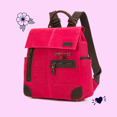 della Q Maker's Midi Backpack - Vivid Rose