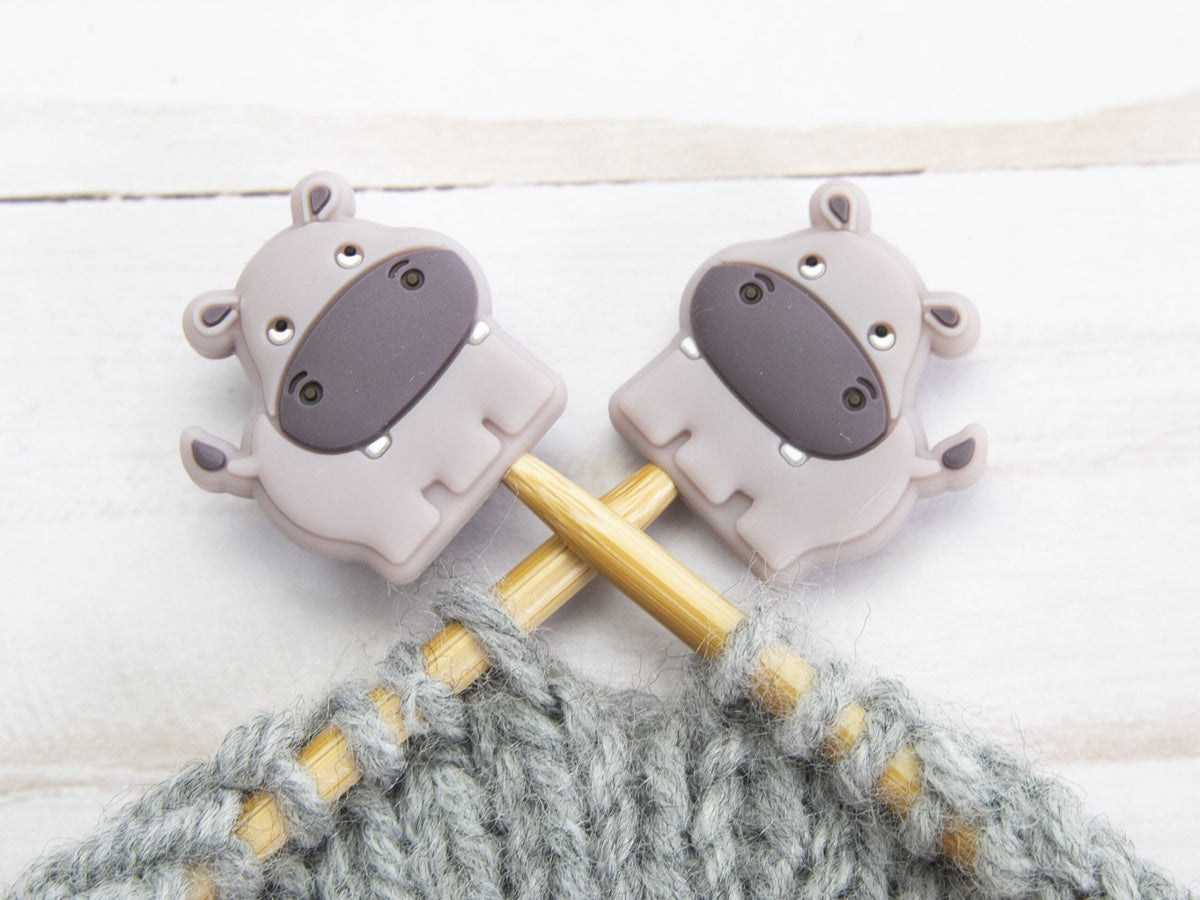 Fox & Pine Stitches Stitch Stoppers/  Point Protector - Hippo

