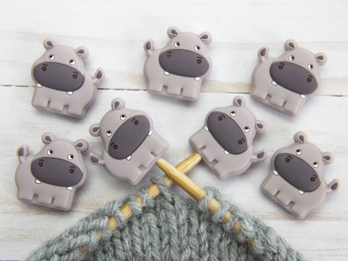 Fox & Pine Stitches Stitch Stoppers/  Point Protector - Hippo
