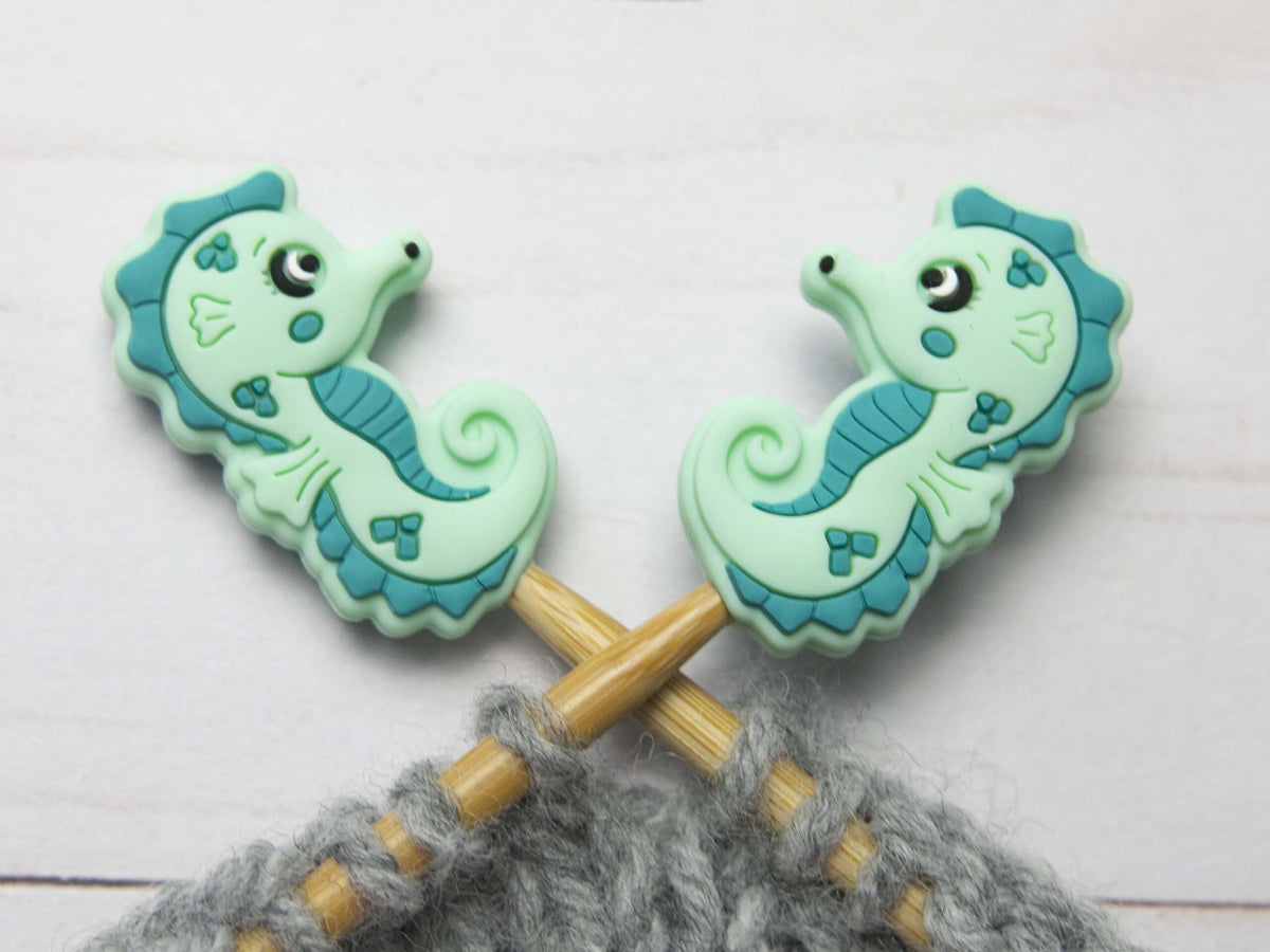 Fox & Pine Stitches Stitch Stoppers/  Point Protector - Seahorse
