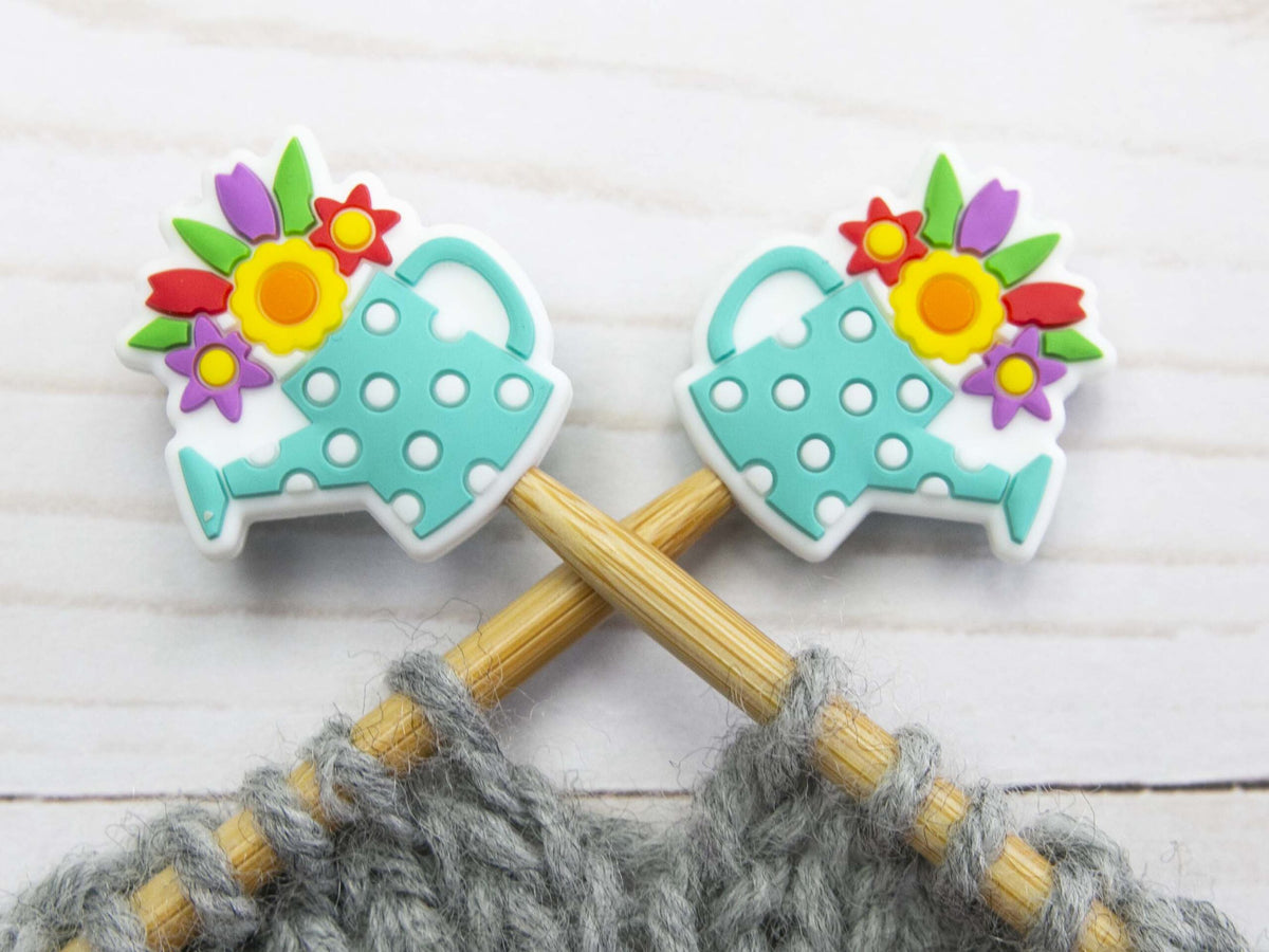 Fox & Pine Stitches Stitch Stoppers/  Point Protector - Teal Watering Can
